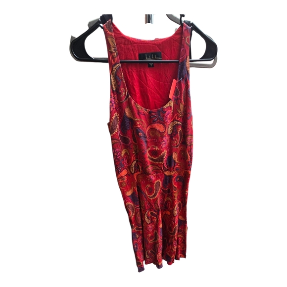 Nicole Miller Vibrant Red Dress with Paisley Accents - Picture 1 of 3